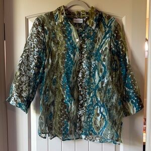 Alfred Dunner Button Up Blouse